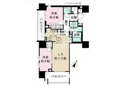 ザ・パークハウスアーバンス千代田御茶ノ水(2LDK/3階)の間取り写真