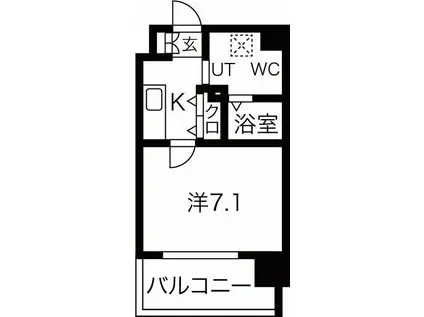 JP RESIDENCE大阪城東II(1K/9階)の間取り写真