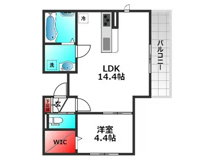 YOUR MAISON CHI ・KANON(1LDK/1階)の間取り写真
