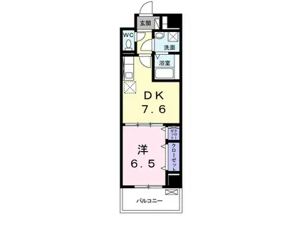 桂川・サンライフ(1DK/2階)の間取り写真
