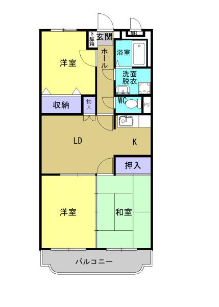 ファミーユKAYII(3LDK/3階)の間取り写真