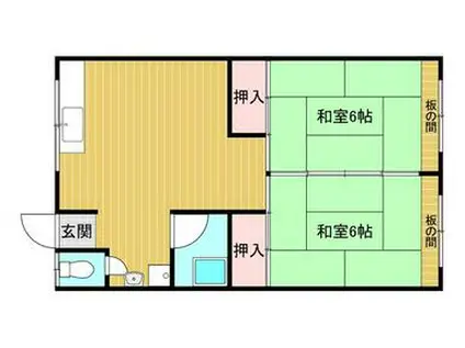丸善ビル(2LDK/2階)の間取り写真