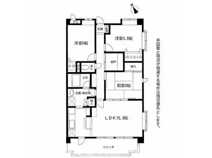 グランスクエアー・J(3SLDK/3階)の間取り写真