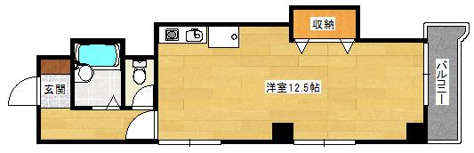 ラフィーネ府中(ワンルーム/2階)の間取り写真