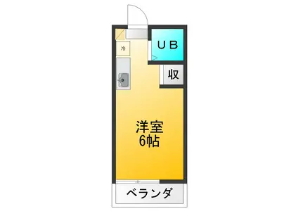 シャトーヤジ 3号棟(ワンルーム/1階)の間取り写真