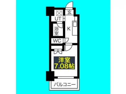 アールズタワー池下西(1K/1階)の間取り写真
