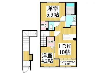 メゾン・杉山(2LDK/2階)の間取り写真