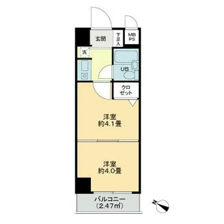 ライオンズマンション都立大学第2 2階階 間取り