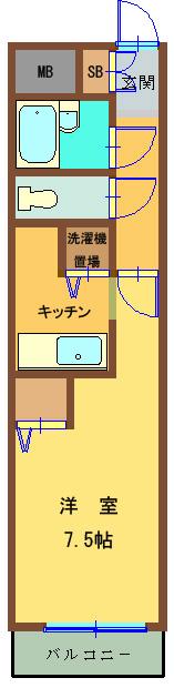 トーカンマンション新米屋町402・403(1K/4階)の間取り写真