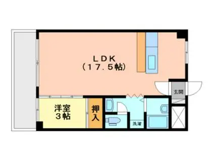 アドライフコーポ(1LDK/3階)の間取り写真