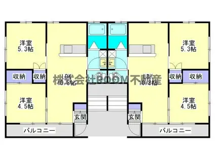 LIETO蓼池(2LDK/1階)の間取り写真