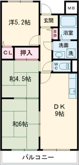 コンフォートステージI(3LDK/3階)の間取り写真