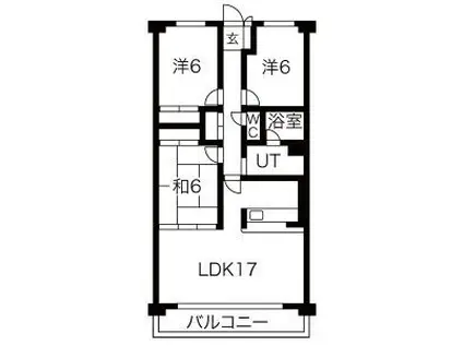 エムブレイスII(3LDK/3階)の間取り写真