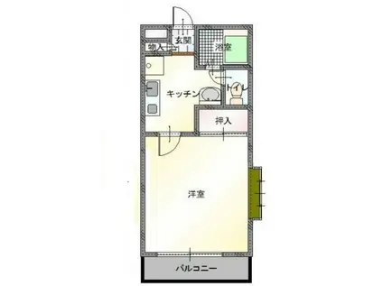 アークヒルズ西古松(1K/2階)の間取り写真