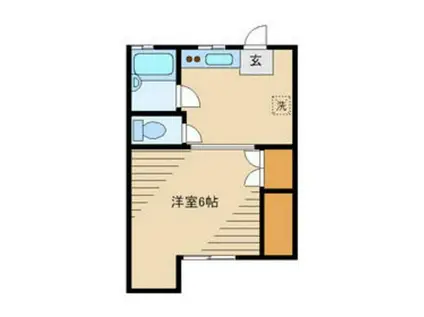 コーポ光栄(1DK/1階)の間取り写真