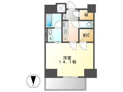 BLANCASA久屋大通(1K/11階)の間取り写真