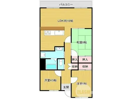 フォレストコート高尾(3LDK/3階)の間取り写真