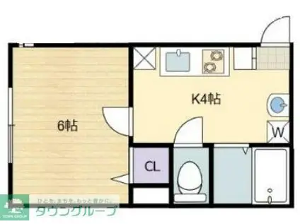 カシータ松戸(1K/3階)の間取り写真