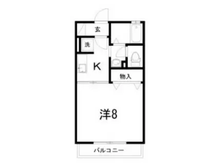 KANADA(1K/2階)の間取り写真