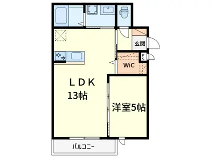 THE RESIDENCE KYOTO HIGASHINO(1LDK/2階)の間取り写真