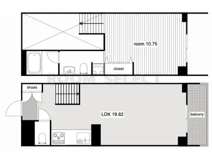 レジディア東桜II(1LDK/4階)の間取り写真
