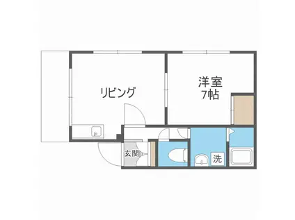 エスコート20(1LDK/2階)の間取り写真