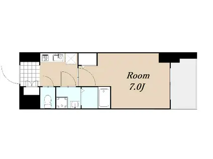 S-RESIDENCEドーム前千代崎(1K/4階)の間取り写真