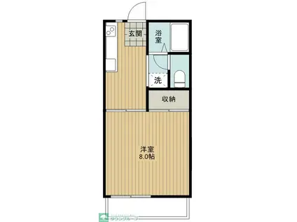 ファミーユ沢(1K/2階)の間取り写真