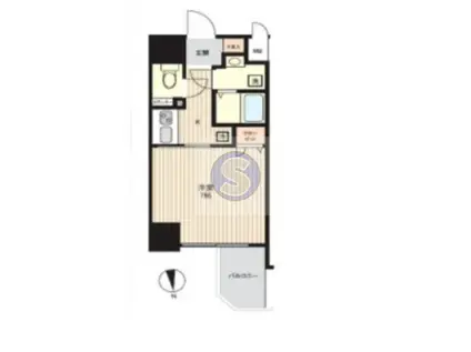 エスリード福島ラグジェ(1K/15階)の間取り写真