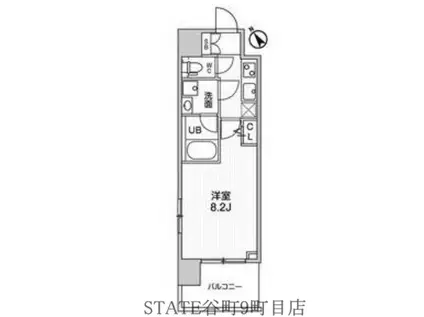 LA DOUCEUR天王寺(1K/9階)の間取り写真