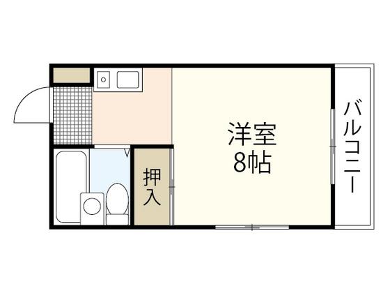 サンピア三滝(ワンルーム/2階)の間取り写真