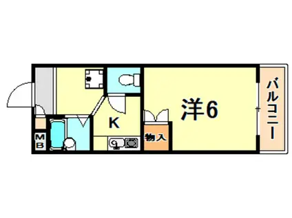 パンブロスV(1K/3階)の間取り写真