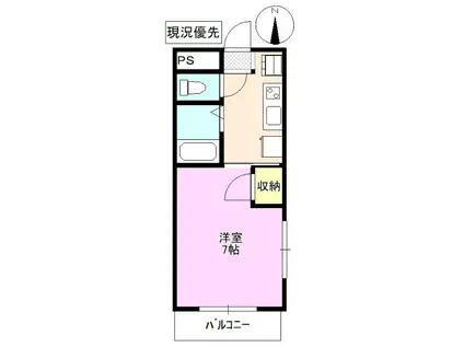 SKマンション(1K/1階)の間取り写真
