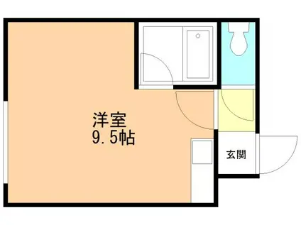 大木戸ビル(ワンルーム/4階)の間取り写真