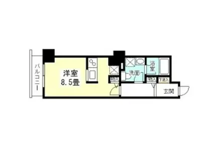 TKフラッツ渋谷(ワンルーム/13階)の間取り写真