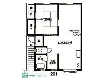 プッチハイツ(1LDK/2階)の間取り写真
