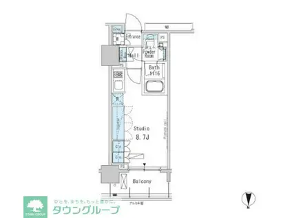 パークアクシス蒲田ステーションゲート(ワンルーム/8階)の間取り写真