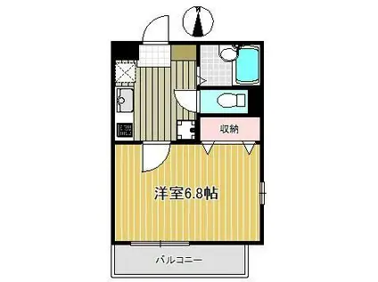 カレッジハウス15(1K/2階)の間取り写真