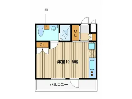 聖家族寮(ワンルーム/3階)の間取り写真