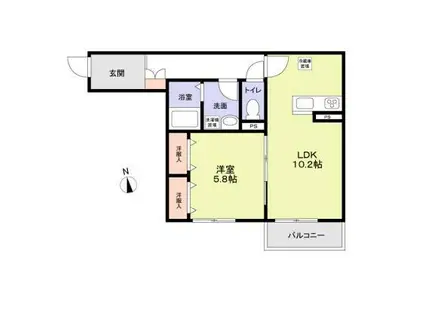 CASA LUCIDA(1LDK/2階)の間取り写真