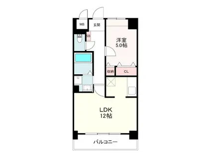 ルーセントピュアII(1LDK/5階)の間取り写真