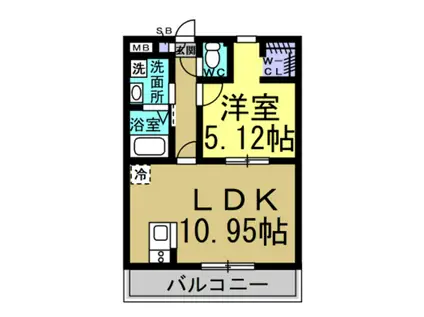 A・CITY常滑原松(1LDK/5階)の間取り写真