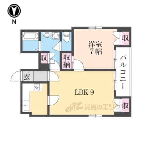 ランブラス館(1LDK/5階)の間取り写真