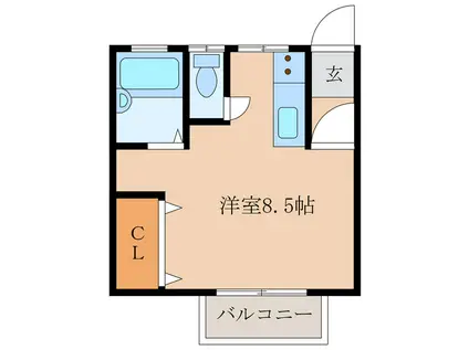 ハイツ遠山A(ワンルーム/1階)の間取り写真