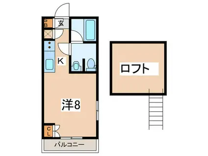 アルト白楽(1K/1階)の間取り写真