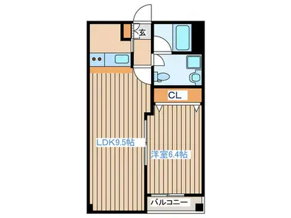 M´S上杉5丁目(1LDK/4階)の間取り写真