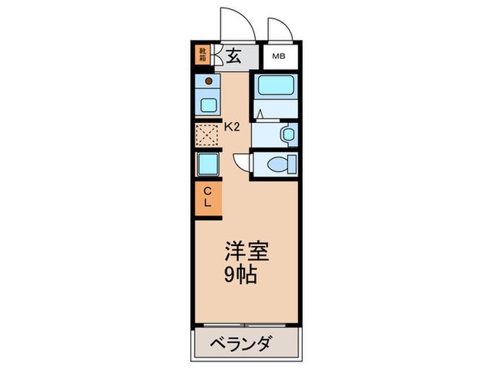 シフォン日和(1K/2階)の間取り写真