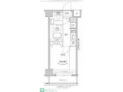 RELUXIA横濱元町(1K/7階)の間取り写真