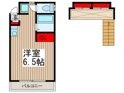 ハイツオオクボ(ワンルーム/1階)の間取り写真
