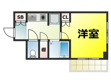 VERGER ZENSHIN(1K/5階)の間取り写真